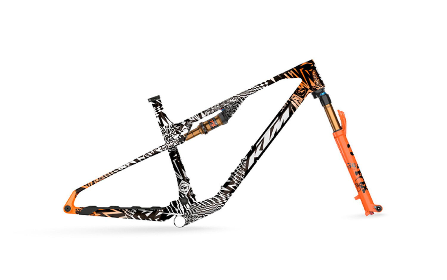 QUADRO KTM SCARP EVO MT EXONIC FOX 34 WHITE/ORANGE (KIT)